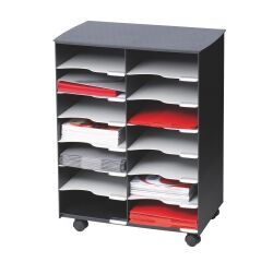 Cabinet multiple compartments black and grey