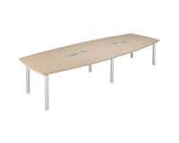 Mesa de reunión modulable Belem con patas metal