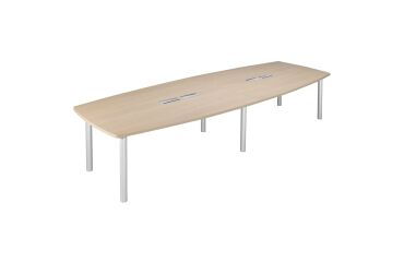 Mesa de reunión modulable Belem con patas metal