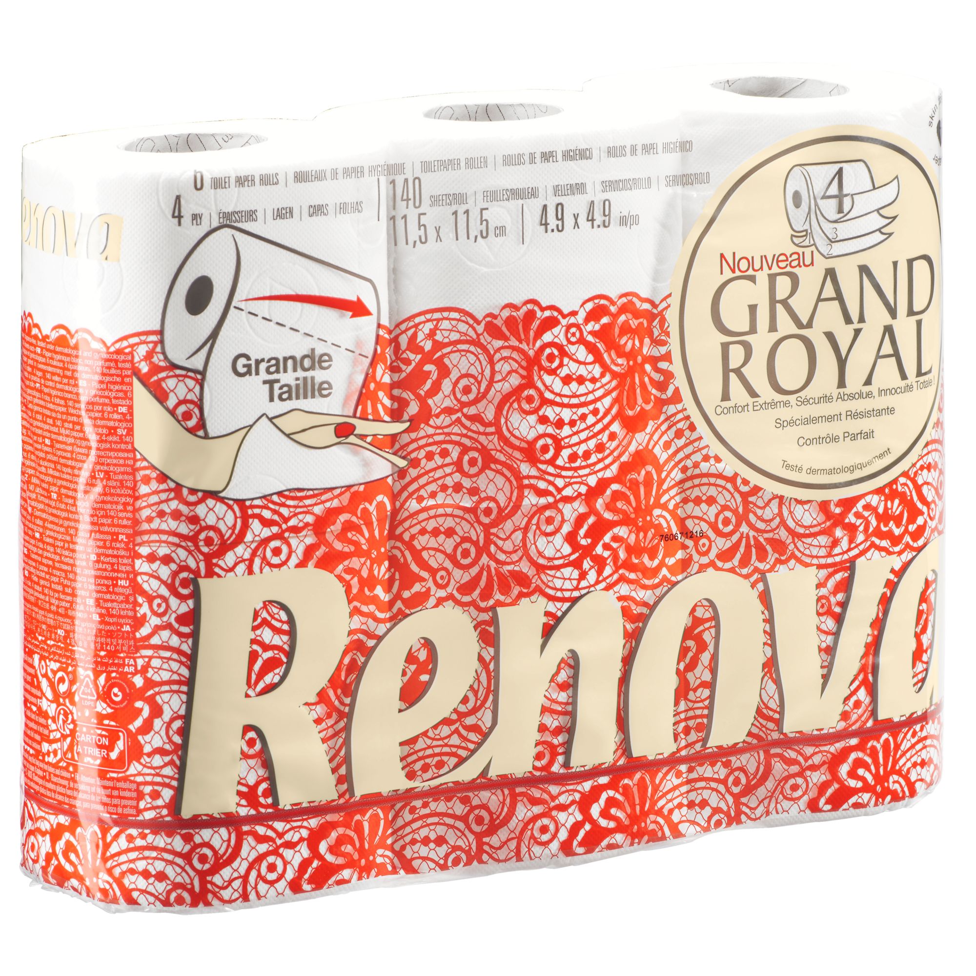 Renova Scented Colored Toilet Paper Packs 3-Ply Bath Tissue Black 5 Packs Of 6 Rolls