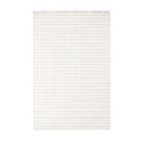 Block 48 sheets of white paper squared 50 sheets for flip-over Exacompta 65 x 100 cm