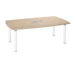 Table de réunion tonneau L 200 x P 115 cm piètement tube métal avec top access Belem