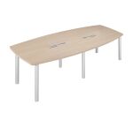 Mesa de reunión modulable Belem con patas metal