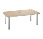 Table de réunion tonneau L 200 x P 115 cm piètement tube métal avec top access Belem