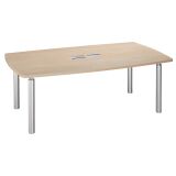 Table tonneau plateau chêne clair 8 personnes L 200 x P 115 cm - Frégate