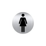 Self-adhesive pictogram Ø 8 cm «toilet woman" Durable 