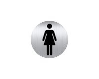 Self-adhesive pictogram Ø 8 cm «toilet woman" Durable 