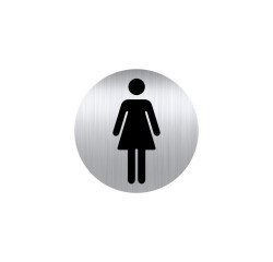 Self-adhesive pictogram Ø 8 cm «toilet woman" Durable 