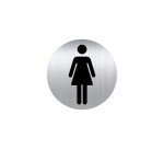 Plaque pictogramme Ø 8 cm « toilette femme » Durable