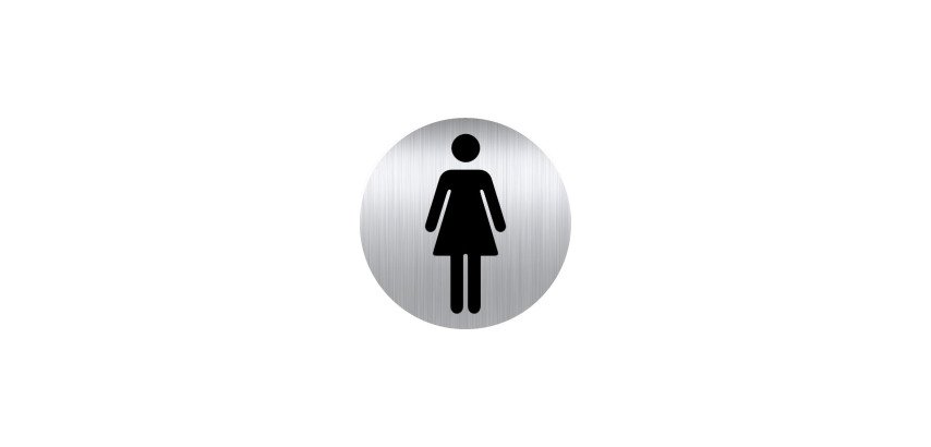 Selbstklebender Piktogramm Ø 8 cm "Toilette Frau" Durable 