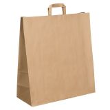 Winkelzakken kraft kleur bruin platte handvatten 48 x 45 x 17 cm - Doos van 50