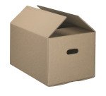 Cartons de déménagement kraft brun double cannelure H 35 x L 50 x P 28 cm