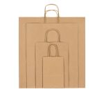 Sac kraft brun poignées torsadées 21 x 14 x 8 cm - Carton de 50