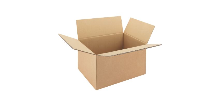 Caisse américaine kraft brun double cannelure H 33 x L 28 x P 48 cm