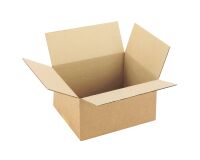 American box in brown undulated kraft H 12 x W 19 x D 23 cm