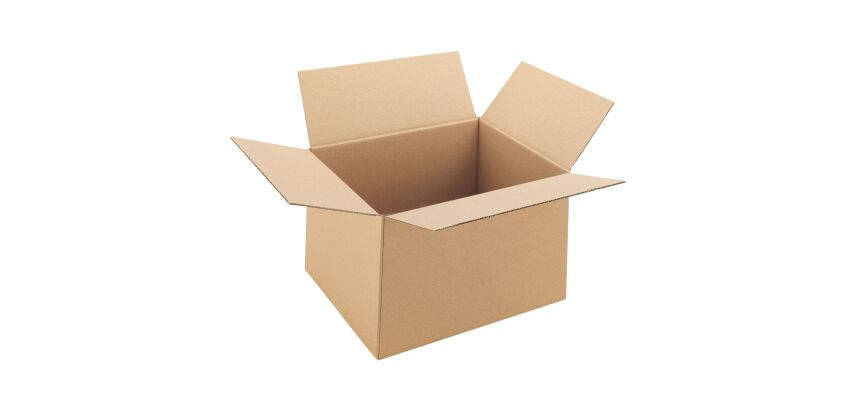 Caisse américaine kraft brun double cannelure H 14 x L 18 x P 25 cm