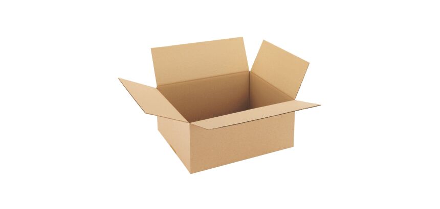 Caisse américaine kraft brun simple cannelure H 16 x L 27 x P 36 cm