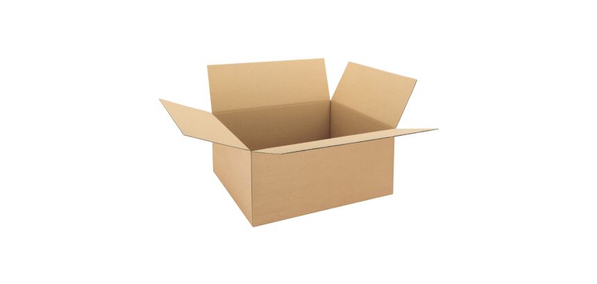 Caisse américaine kraft brun simple cannelure H 25 x L 40 x P 50 cm