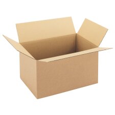 Carton Caisse américaine kraft brun simple cannelure L 35 x l 22 x H 20 cm