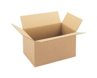 Caisse américaine kraft brun simple cannelure H 20 x L 22 x P 35 cm