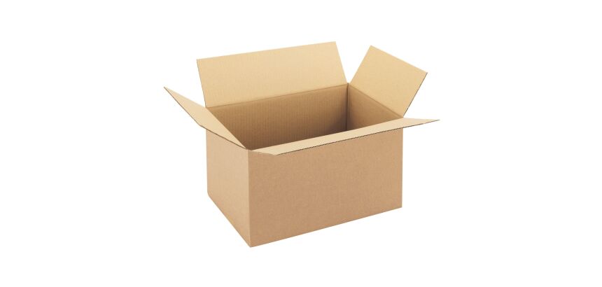 Caisse américaine kraft brun simple cannelure H 20 x L 22 x P 35 cm