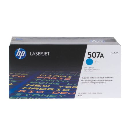 HP 507A (CE401A) tóner original cian de capacidad estándar (6000 páginas)