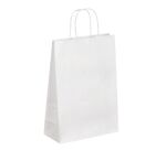 Sac kraft blanc poignées torsadées 31 x 22 x 10 cm - Carton de 50