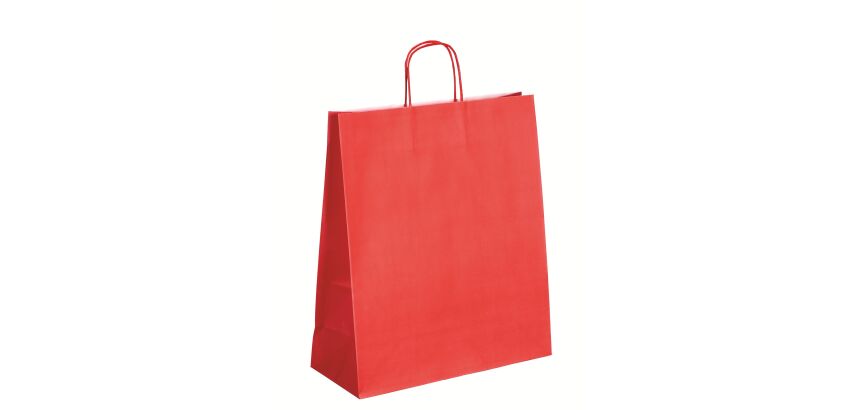 Bolsa de papel kraft asas trenzadas 40 x 35 x 14 cm - Caja de 50