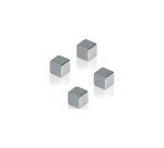 Plots magnétiques aimants cube argent 10 mm - lot de 4
