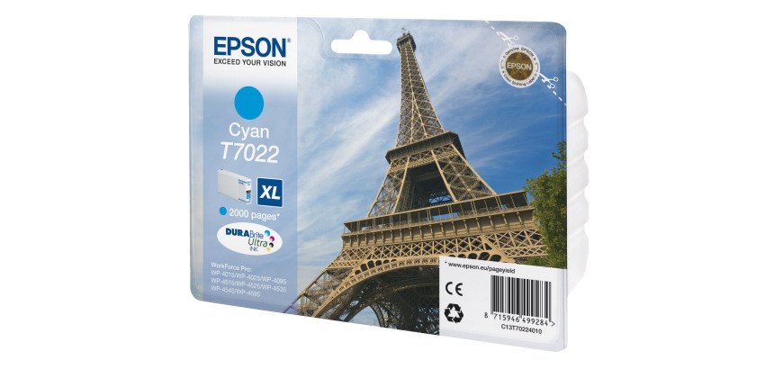 Cartouche Epson T702 XL couleurs séparées pour imprimante jet d'encre