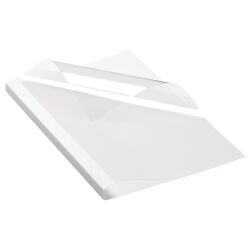 Couverture de thermosoudure dos 15 mm carton 200 g Fellowes blanche