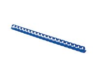 Baguette reliure 21 anneaux 16 mm bleue - Boîte de 100