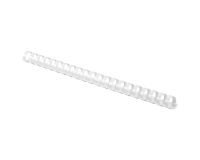 Baguette reliure anneaux plastique PAVO 16 mm blanche - Boîte de 100