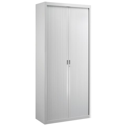 Armario de oficina metálico desmontable Clásico Alt. 220 x An. 100 cm Gris Puertas persiana
