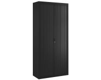 Armoire métal à rideaux démontable Classique H 220 x L 100 cm - Noir