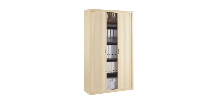 Armoire métal à rideaux démontable Classique H 200 x L 120 cm unicolore