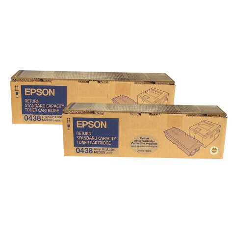 Pack toner Epson S050438 de 2 noires pour imprimante laser