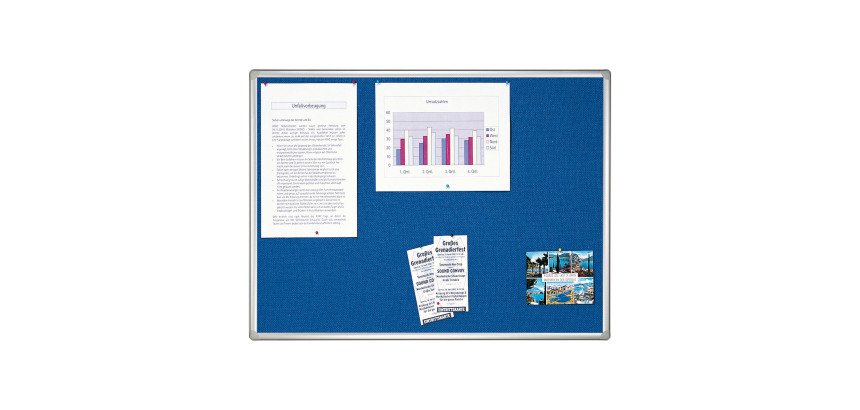 Tableau feutrine cadre aluminium 90 x 180 cm