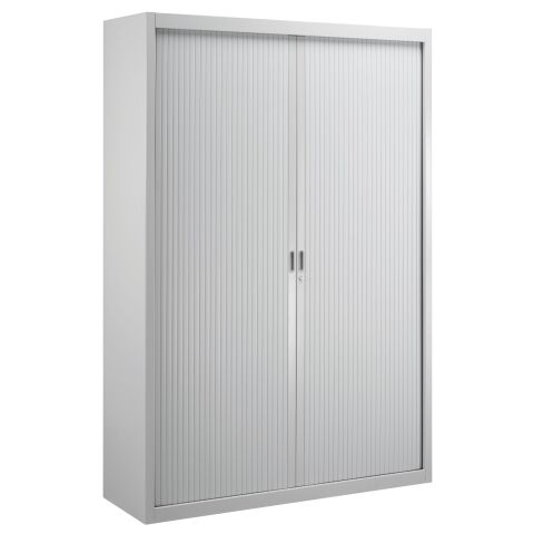 Armario de oficina metálico desmontable Ancho Especial Alt. 200 x An.140 cm Gris Puerta persiana