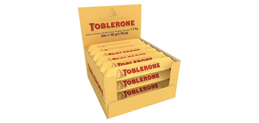 Toblerone chocolat au lait et nougat miel et amandes - barre 50 g