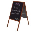 Chevalet stop trottoir noir pour craies