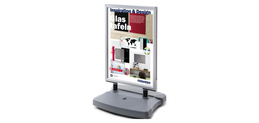 Chevalet stop trottoir aluminium à ressorts format A1