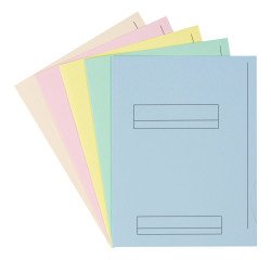 Paquete de 50 subcarpetas 2 solapas 180 g Oxford 23 x 31 cm colores pastel