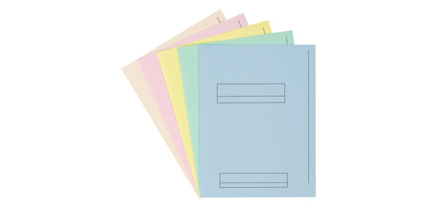 Chemise dossier 2 rabats OXFORD 23 x 31 cm couleurs pastel - Paquet de 50