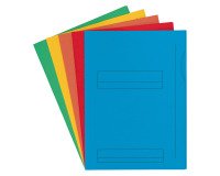 Chemises dossier 2 rabats Oxford 24 x 32 cm 5 couleurs vives assorties - Paquet de 50