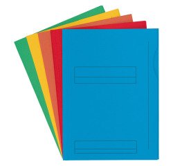 Chemises dossier 2 rabats Oxford 24 x 32 cm couleurs vives - Paquet de 50