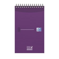 Bloc de bureau Task Manager To Do List Oxford ligné 12,5 x 20 cm spirale