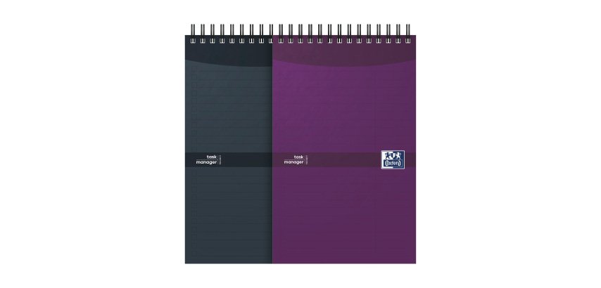 Bloc de bureau Task Manager To Do List Oxford ligné 12,5 x 20 cm spirale