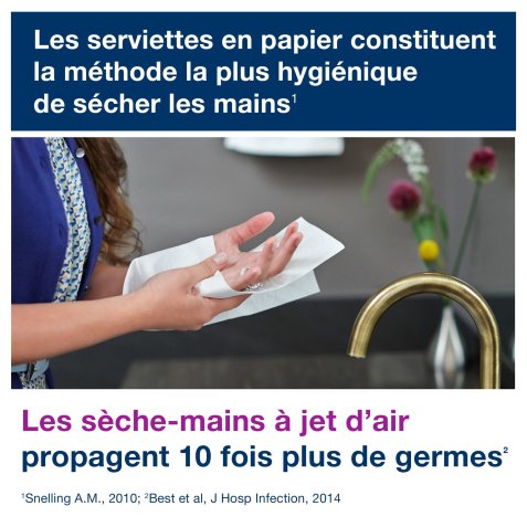 Distributeur Tork pour Essuie-mains pliés en V ou en C, H3 pour papier d'essuyage