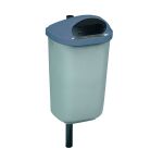 Corbeille murale 50 litres Rossignol Xérios extérieur grise